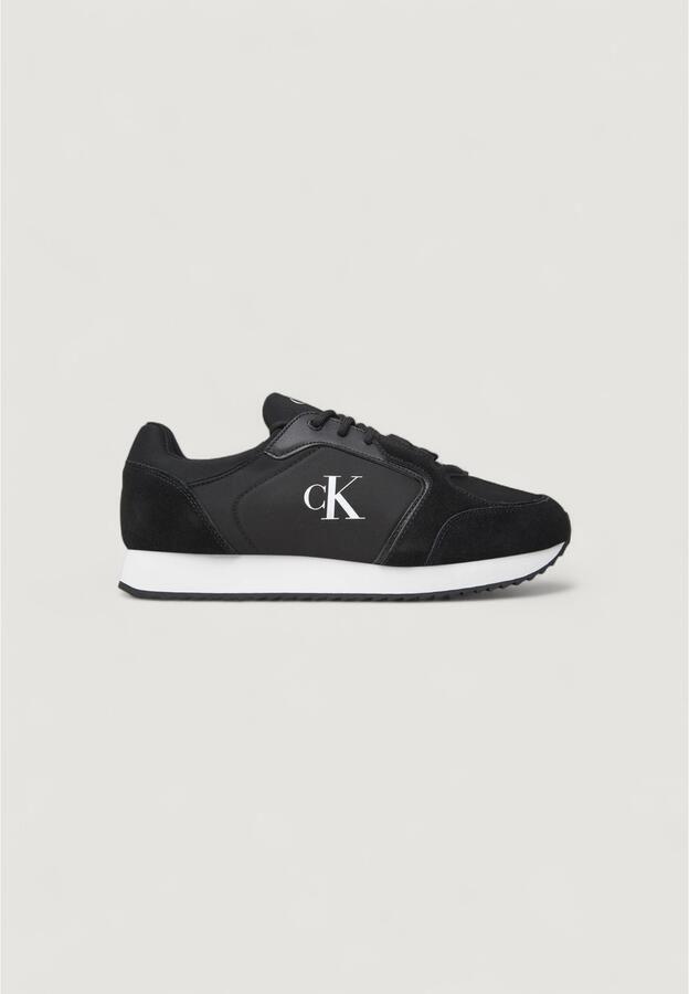 Calvin Klein Slip-on sneakers RETRO RUNNER SOCK LACE UP NY-SU Lage schoen vrijetijdssneaker met CK-logo en opgestikte vetersluiting