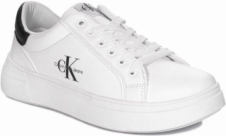 Calvin Klein sneakers wit zwart Jongens Imitatieleer Logo 36 - Foto 4