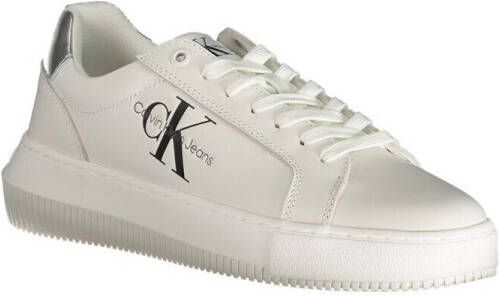 Calvin Klein Witte polyester sneakers met veters contrastdetails print logo White Dames - Foto 5