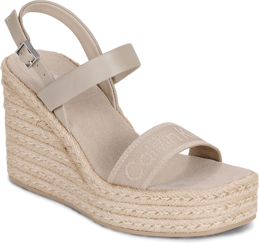 Calvin Klein Jeans Sandalen met sleehak WEDGE ESPAD 70 WEBBING LTH