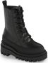 Calvin Klein Jeans Zwarte Veterschoen Flatform Enkellaarzen - Thumbnail 2