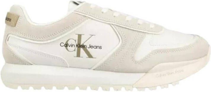 Calvin Klein Heren Irregular Lines Runner Sneakers Beige Heren - Foto 4