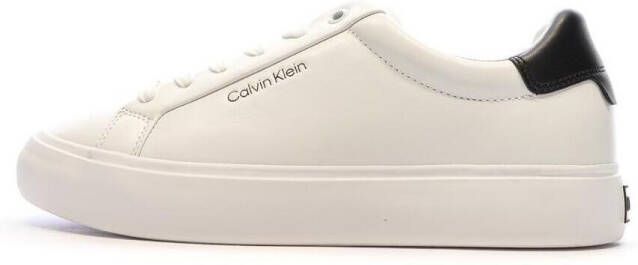 Calvin Klein Witte polyester sneakers met veters print contrastdetails logo White Heren - Foto 10