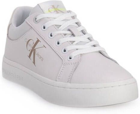 Calvin Klein Jeans Sneakers van leer met labeldetails model 'FLUO CONT' - Foto 5