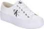 Calvin Klein Jeans Witte Casual Canvas Sneakers voor Dames White Dames - Thumbnail 3