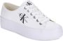 Calvin Klein Jeans Witte Eenvoudige Sneakers Lente Zomer Veters White Dames - Thumbnail 3