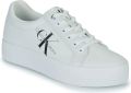 Calvin Klein Plateausneakers VULC FLATFORM LACEUP LOW LTH zachte schachtvering vrijetijdsschoen lage schoen veterschoen - Blauw