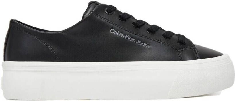 Calvin Klein Plateausneakers VULC FLATFORM LOW MG LTH veterschoenen lage schoen vrijetijdsschoen in klassieke look