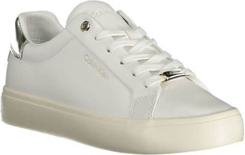 Calvin Klein Witte Polyester Sneaker met Veters en Contrasterende Details Wit Heren - Foto 4