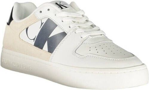Calvin Klein Witte polyester sneakers met veters contrastdetails print logo - Foto 2