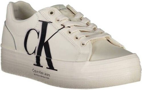 Calvin Klein Witte Polyester Sneaker met Contrasterende Details White Dames - Foto 4
