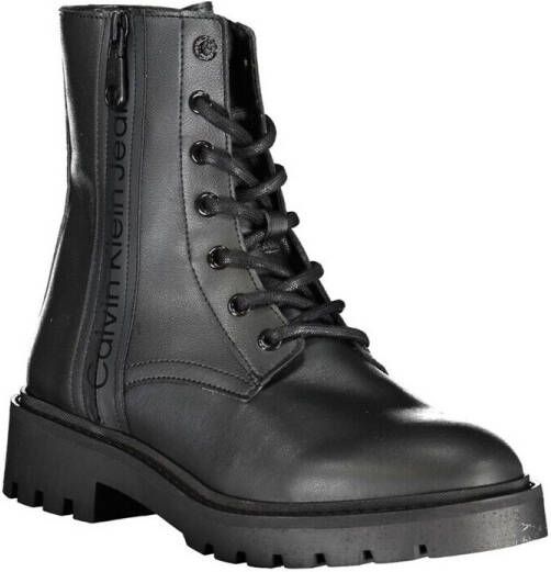 Calvin Klein Enkelboot van polyester met veters zijrits en print - Foto 5