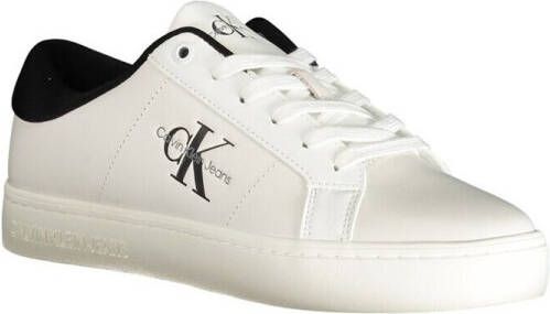Calvin Klein Witte polyester sneakers met veters contrastdetails print logo White Dames - Foto 5