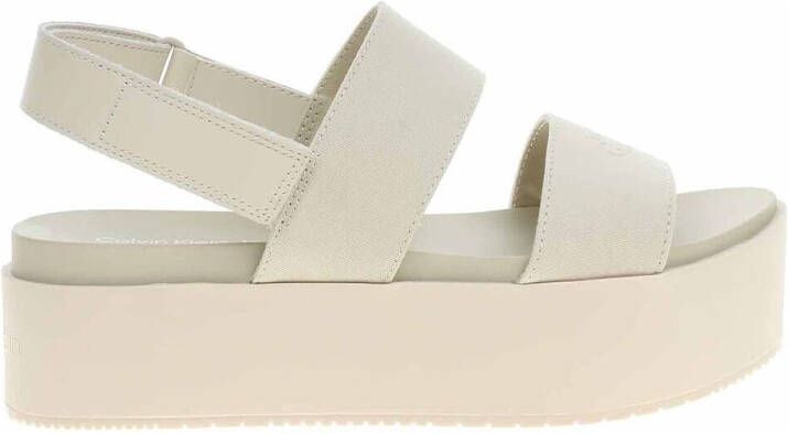 Calvin Klein Jeans Beige Platte Sandalen voor Vrouwen - Foto 3