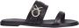 Calvin Klein Almond Slide Dames Leren Sliders Black Dames - Thumbnail 2