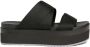 Calvin Klein Jeans Zwarte Platte Sandaal Webbing Black Dames - Thumbnail 2