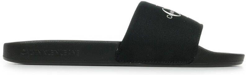 Calvin Klein Badslippers SLIDE MONOGRAM zomerschoen slippers badschoens strandschoen met logo-opschrift