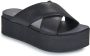 Calvin Klein Slippers FLATFORM CROSS MG UC plateau zomerschoen pantoffels met kruisverband - Thumbnail 3