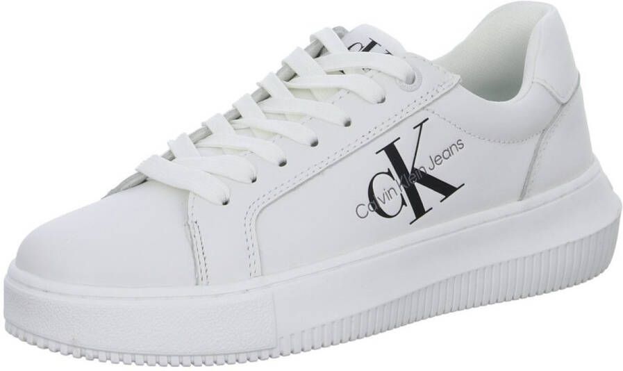 Calvin Klein Plateausneakers CHUNKY CUPSOLE MONO LTH WN vrijetijdsschoen lage schoen veterschoen met ck-opdruk aan de zijkant - Foto 20