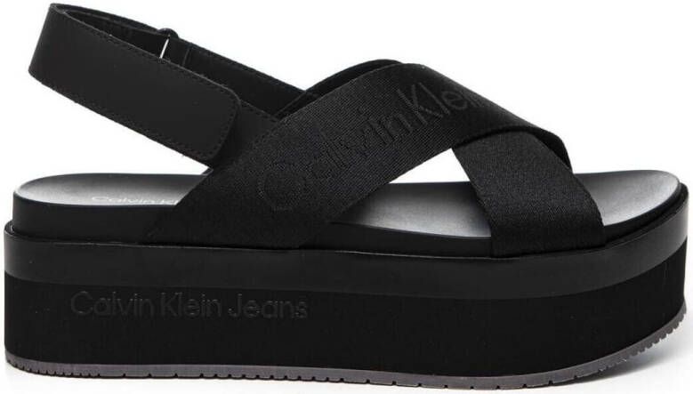 Calvin Klein Jeans 6cm Hak Polyethyleen Dames Sandalen Collectie Black Dames
