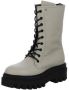 Calvin Klein Beige Leren Flatform Mid Lace-Up Laarzen Beige Dames - Thumbnail 2