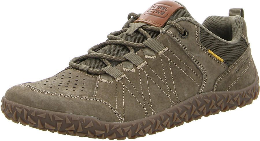 Camel Active Island Sneakers kaki Leer Heren Basics Street wear
