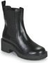 Camper Zwarte Leren Enkellaarzen Black Dames - Thumbnail 2