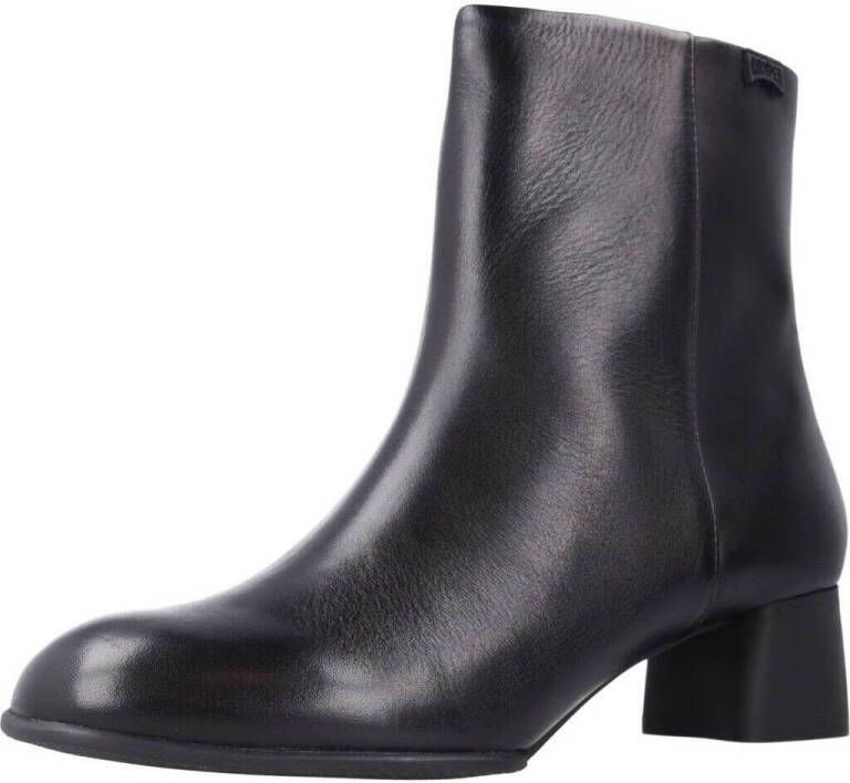 Camper Katie zwart leren enkellaarsjes -Hoogte hak - Foto 3