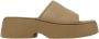 Camper Gedurfde Leren Plateau Sandalen Brown Dames - Thumbnail 3