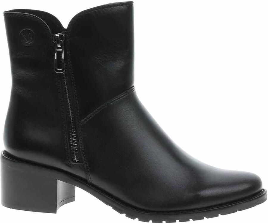 Caprice Laarsjes blokhak business schoen met twee ritsen