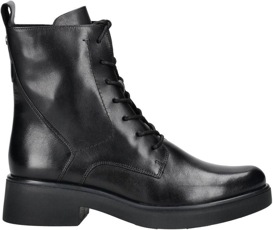 Caprice Veterschoenen blokhak veterenkellaarsjes zakelijke enkellaarsjes met siernaden - Foto 2