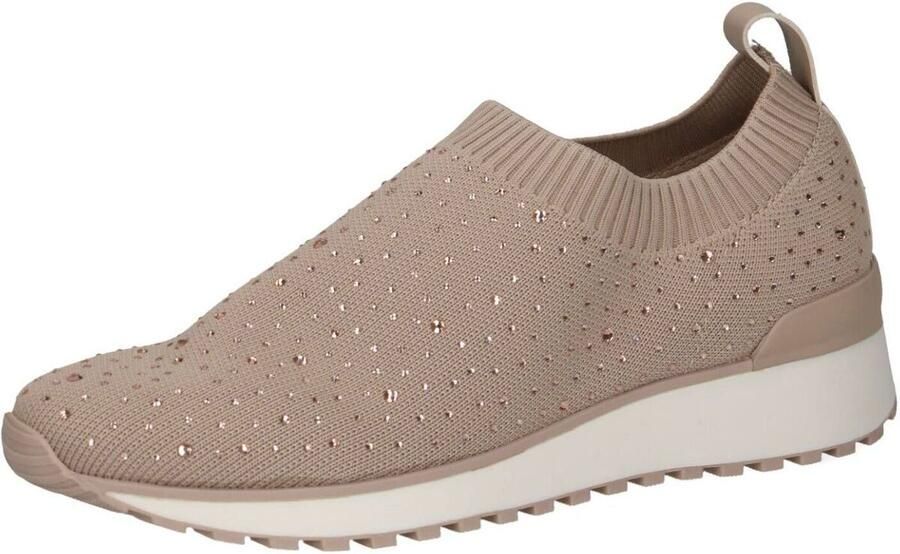 Caprice Slip-on sneakers slipper vrijetijdsschoen lage schoen met fonkelende strass-steentjes