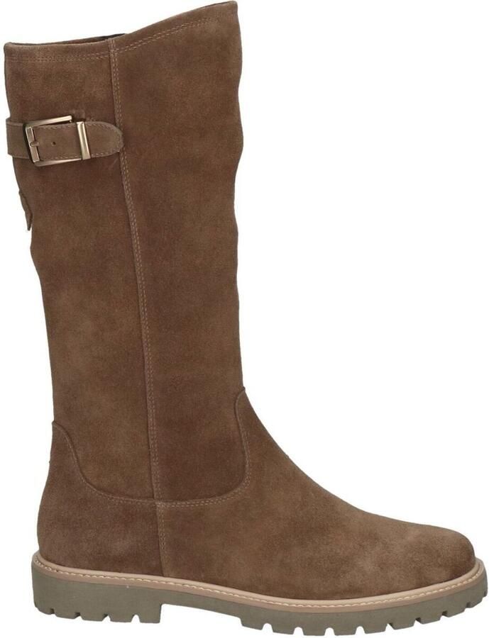 Caprice Brown Lange Laarzen Beige Suede Dames Beige - Foto 1