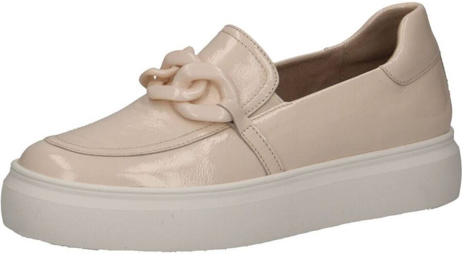 Caprice Vanity lakleren loafers met ketting ecru - Foto 3