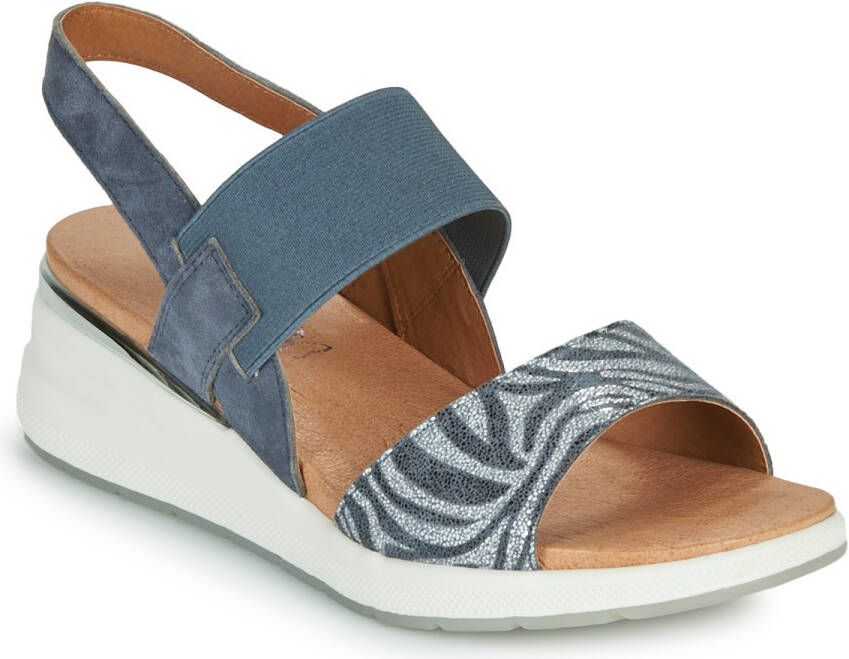 Caprice dames sandaal jeans metallix BLAUW - Foto 4