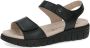 Caprice Zwarte Casual Open Platte Sandalen Black Dames - Thumbnail 3