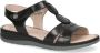 Caprice Zwarte Casual Open Platte Sandalen Black Dames - Thumbnail 3