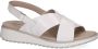 Caprice Witte Casual Open Platte Sandalen White Dames - Thumbnail 3