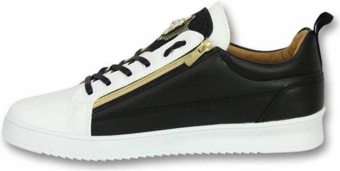 Cash Money Heren Schoenen Heren Sneaker Bee Black White Gold CMS97 Wit Zwart Maten: