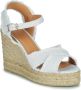 Castañer Gouden Lurex Sleehak Espadrilles Sandalen White Dames - Thumbnail 2