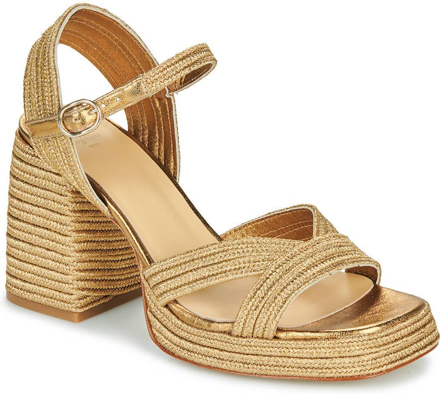 Castañer Gouden Hak Espadrilles voor Vrouwen Beige Dames - Foto 7