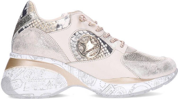 Cetti Lage Sneakers Damessneaker C-1376 Metaal en dierenprint