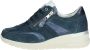 Cinzia Soft Leren Sneakers met Veters en Rits Blue Dames - Thumbnail 2