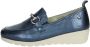 Cinzia Soft Leren Dames Mocassins Slip-On Stijl Blue Dames - Thumbnail 2