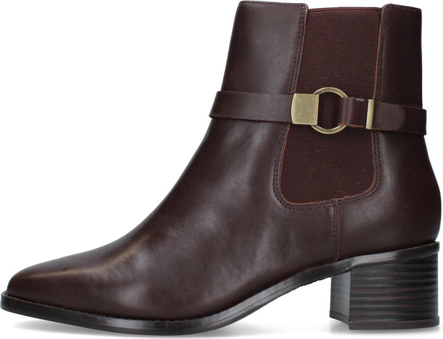 CLARKS Enkellaarsjes 'Wreen Buckle' donkerbruin