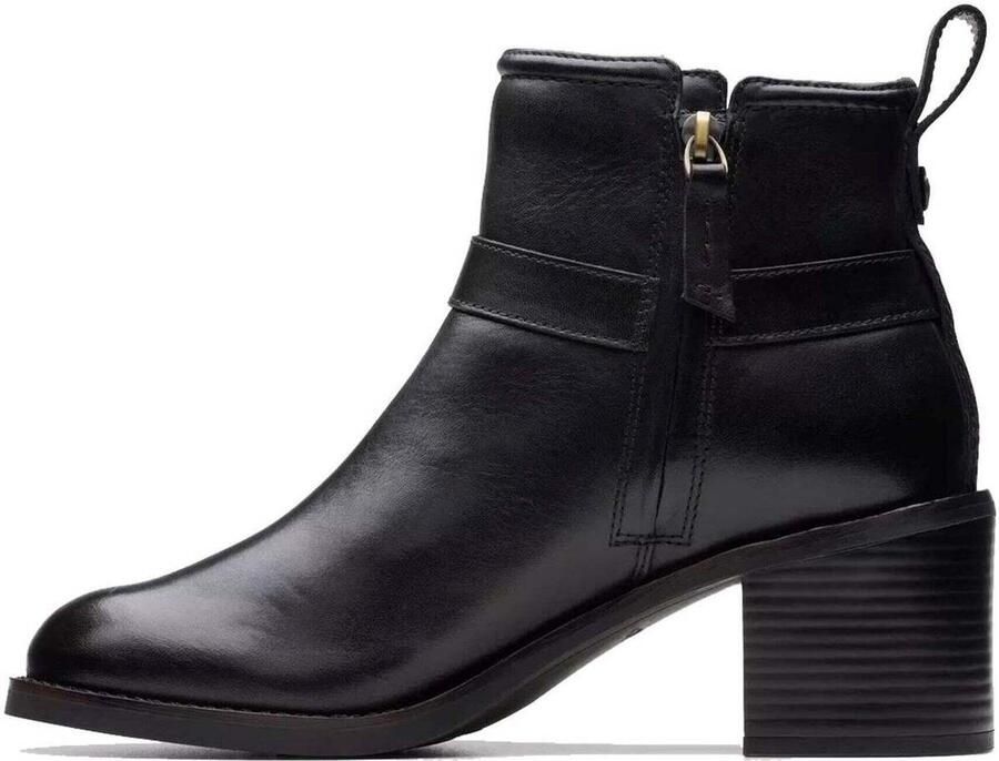 CLARKS Enkellaarsjes 'Chamberly Trim' zwart