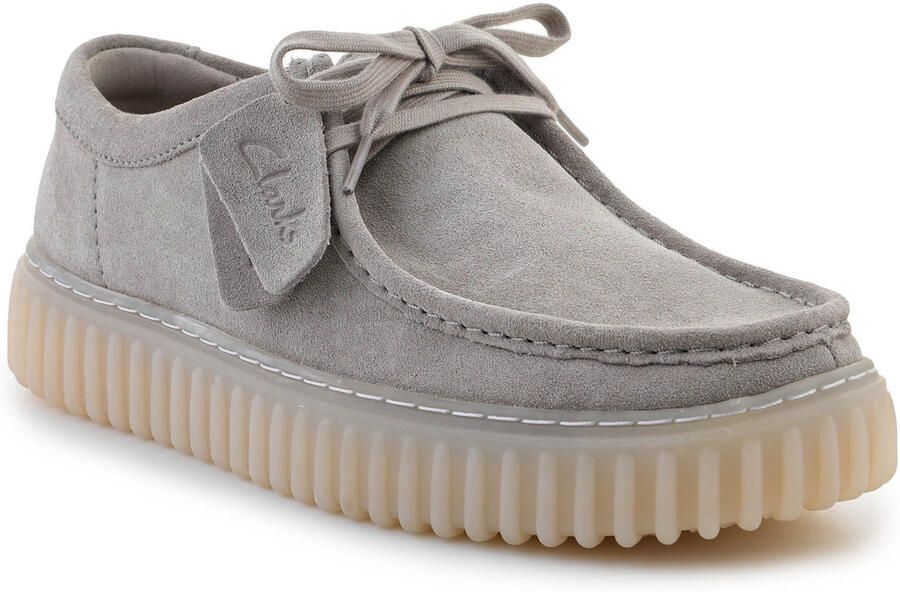 Clarks Heren Lace Ups Shoes In Grijs Van Leer - Foto 2