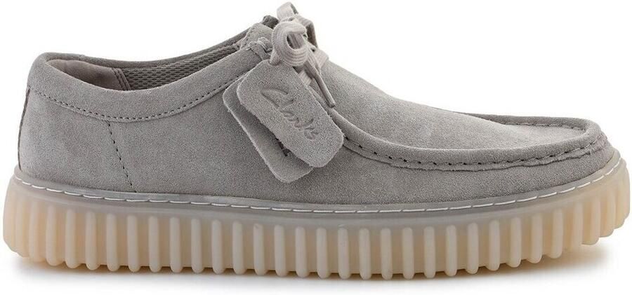 Clarks Heren Lace Ups Shoes In Grijs Van Leer - Foto 4