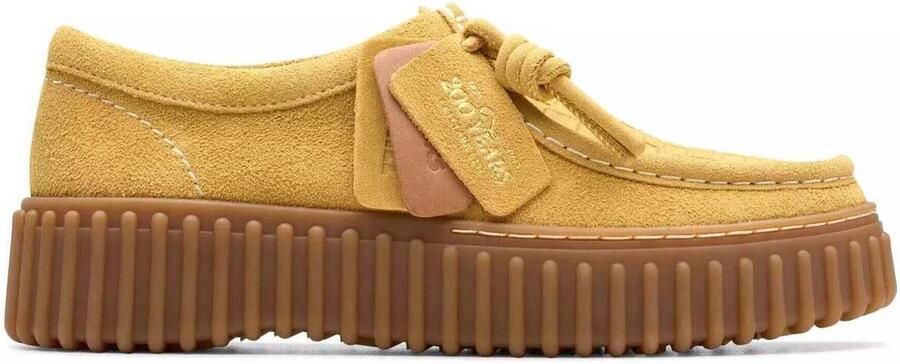 Clarks Torhill Bee dames veterschoen geel