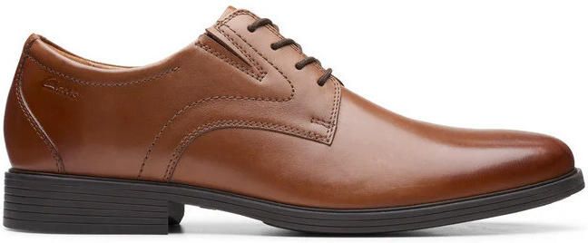 Clarks Whiddon Plain heren veterschoen bruin